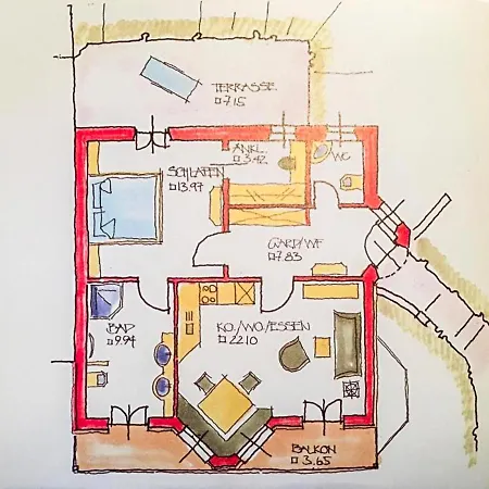 Appartement Chip-in Golf Wandern Berge Oberuttlau
