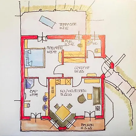 Apartment Chip-in Golf Wandern Berge Oberuttlau